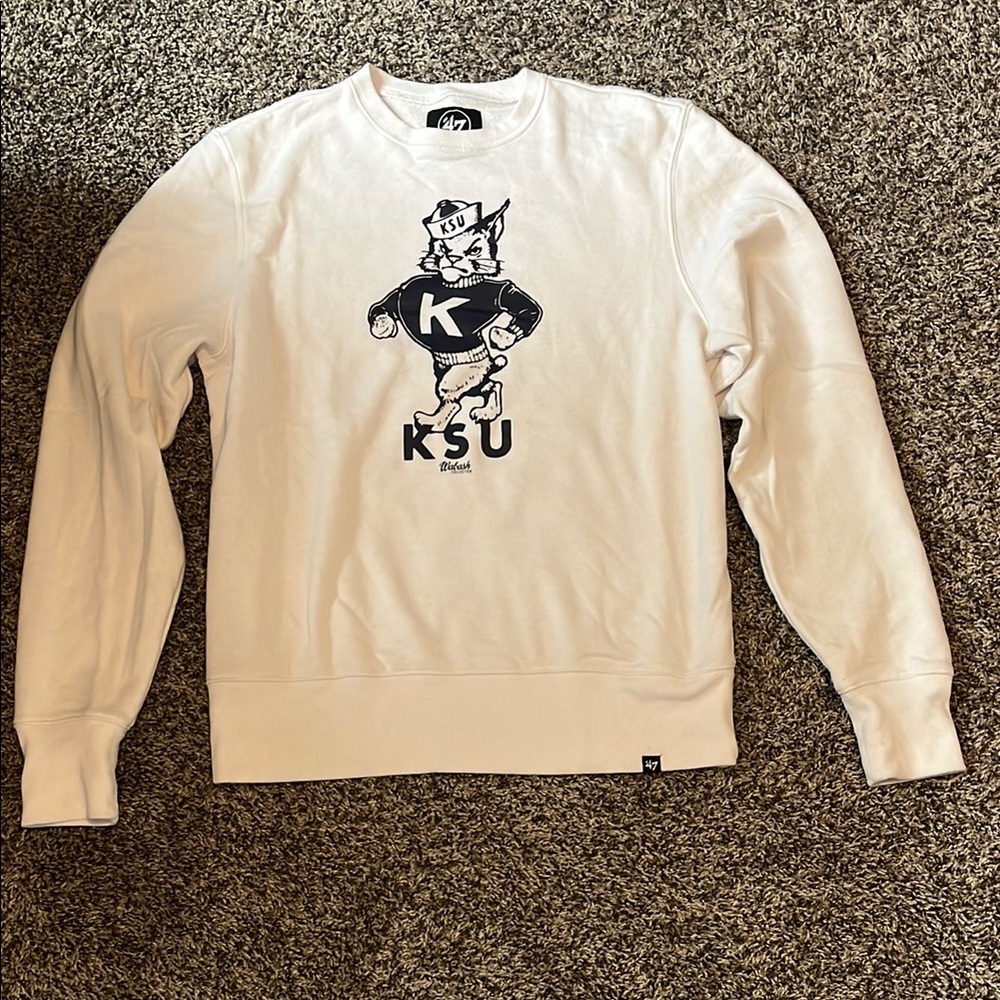 Kansas State 47 Brand White Crewneck Sweater